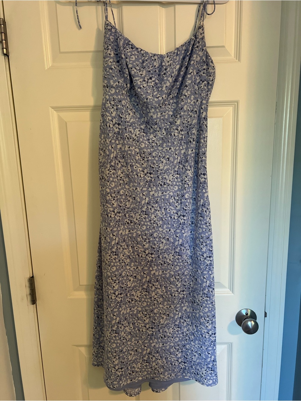 Abercrombie & Fitch Blue Floral Slip Midi Dress